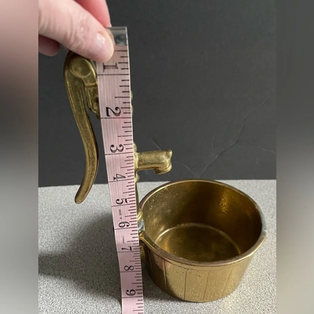 Vintage Solid Brass Water Pump & Barrel Planter 2pc - Picture 14 of 15